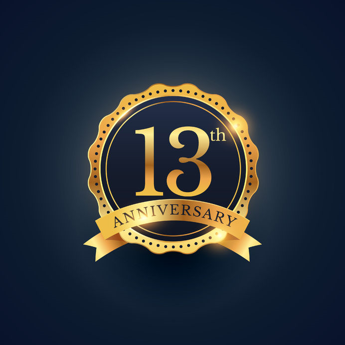 13th anniversary logo
